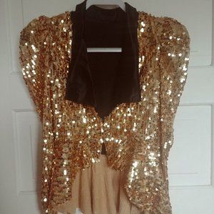 Gold Sequin Ringmaster Jacket
